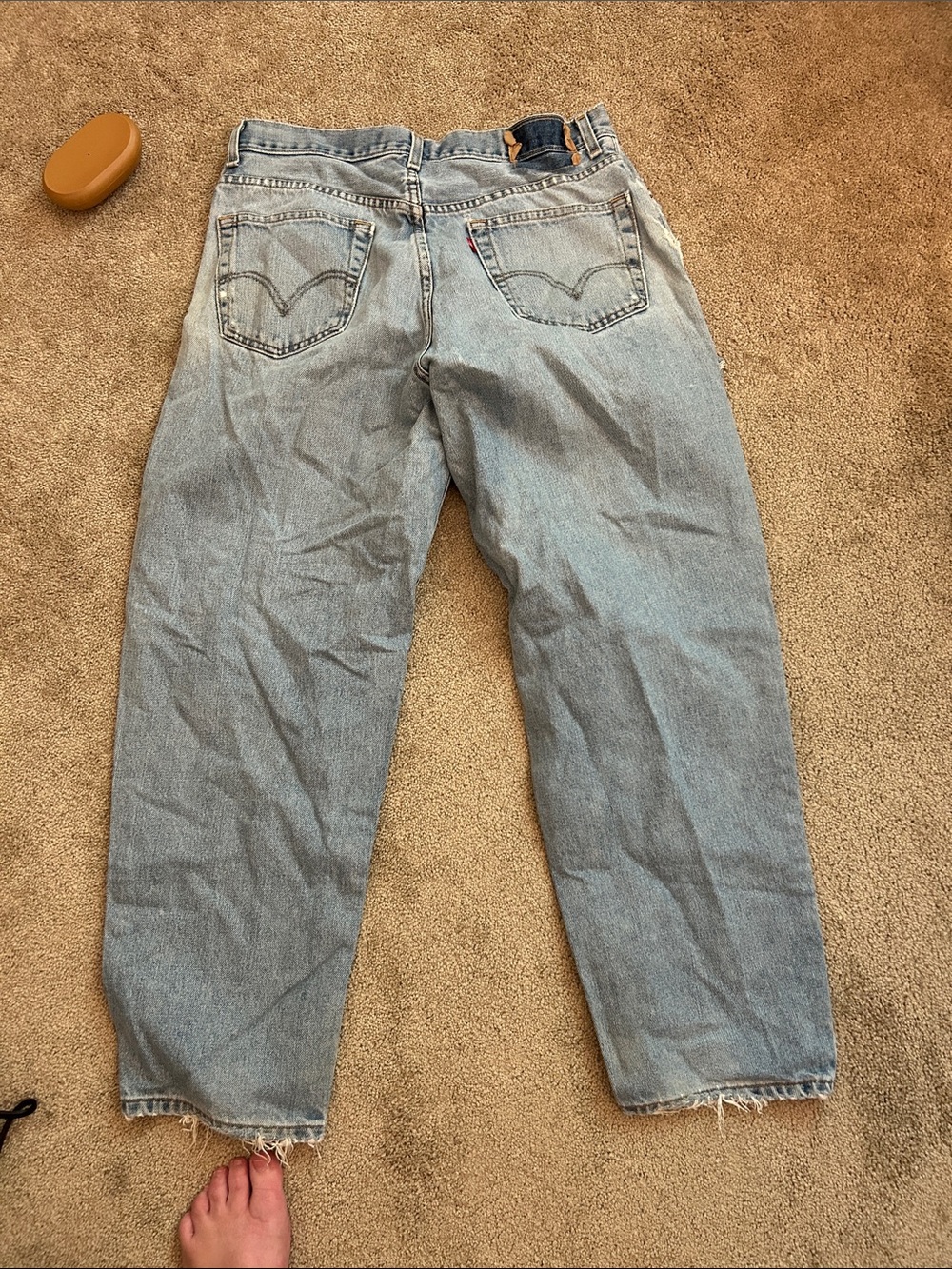 Levi's Light Blue Distressed Boyfriend Jeans - Picture 2 of 3